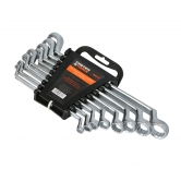 FASTER TOOLS Offset ring spanners set, satin finish