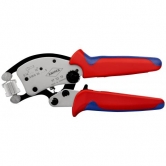 KNIPEX Twistor®16 Samonastawne szczypce do zagniatania tulejek kablowych Z głowicą obrotową